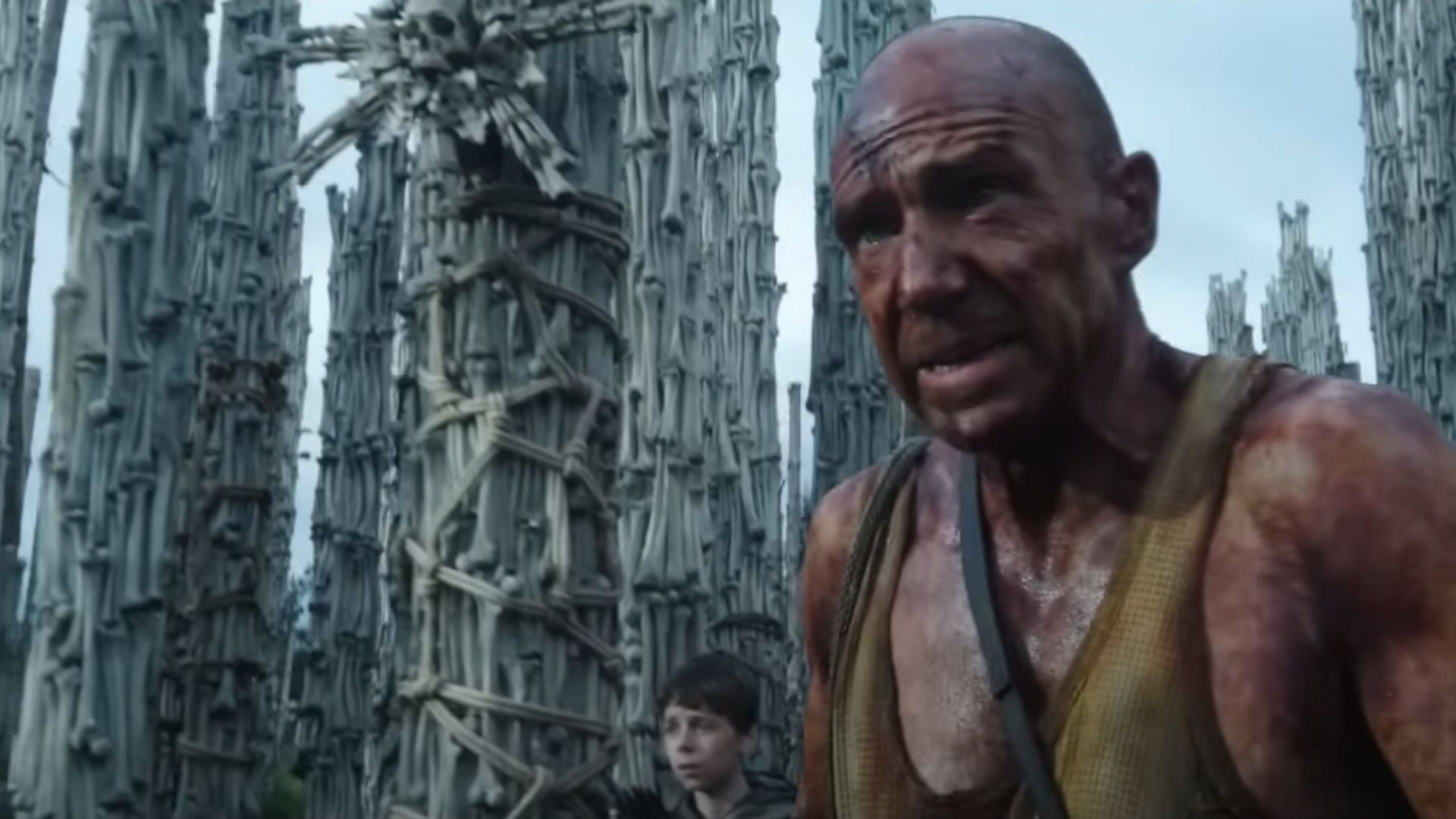 Ian Kelson builds a temple of bones to honor the dead (Image via YouTube/Sony Pictures Entertainment)